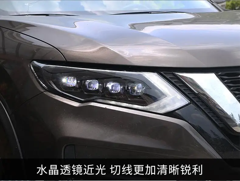 2 шт.~ 2019y автомобильный bupmer головной светильник для Nissan X-Trail головной светильник Rogue X Trail xtrail автомобильные аксессуары светодиодный фонарь X-Trail налобный фонарь