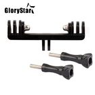 Новый двойной держатель для штатива с двойным кронштейном, профессиональная ручка для спортивной камеры с винтовым креплением, адаптер для Gopro Hero 876543 +321