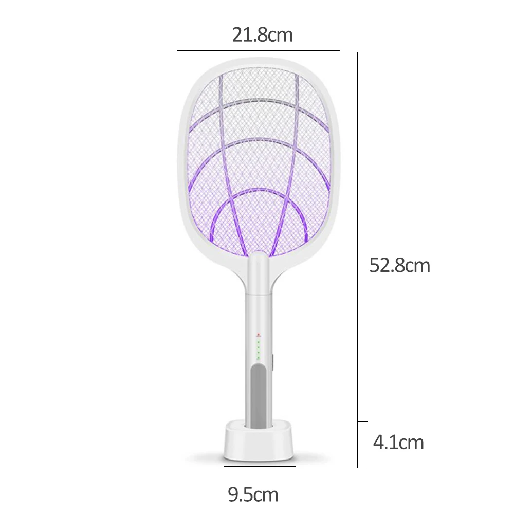 

3000V Electric Mosquito Killer With UV Lamp USB 1200mAh Rechargeable Bug Zapper Summer Fly Swatter Trap Home Bug Insect Racket