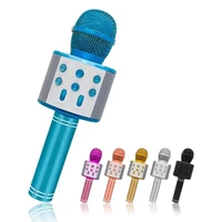wireless bluetooth karaoke microphone 3in1 handheld karaoke mic for kids christmas gift musical stage toy music singing speaker
