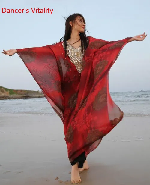 Новый Халеги Халат Женщины Танец Живота Свободный Костюм Роскошный Вышивка