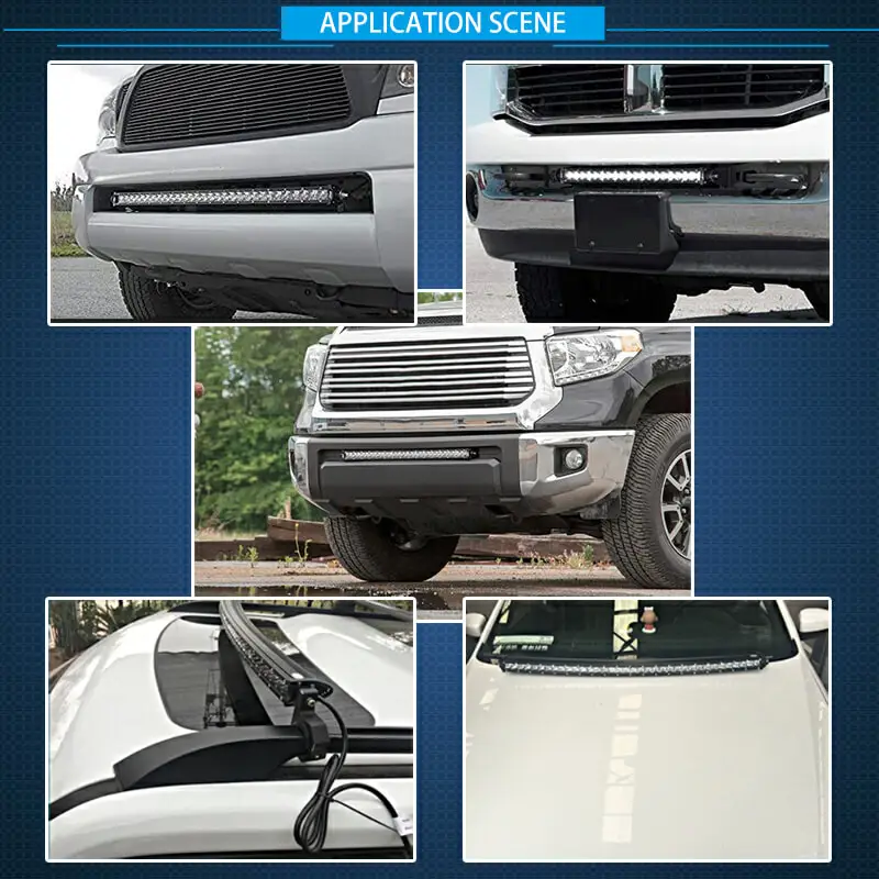 5D супер тонкий Однорядный изогнутый СВЕТОДИОДНЫЙ рабочий светильник комбо для 4WD