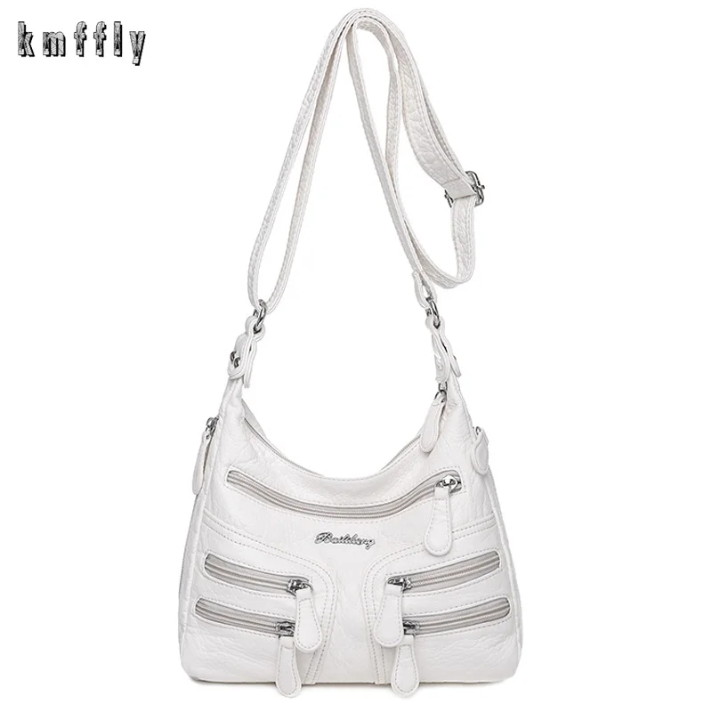 

Simple Fashion Small Soft Washed PU Leather Crossbody Bags For Women 2021 Shoulder Handbags Female Travel Cross Body Bag Sac