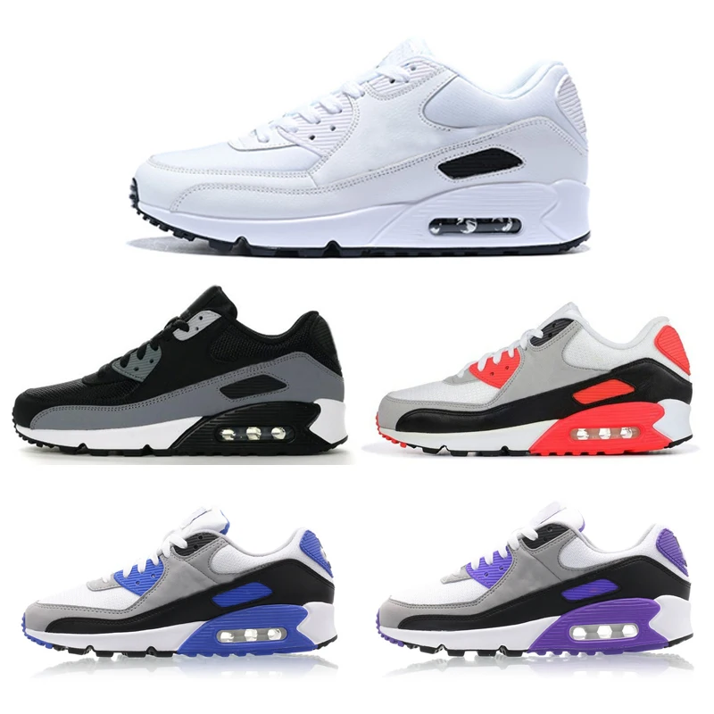 

New Max 90 Womens Men Women Running Shoes Camo Green Orange Grey Bright Violet Infrared White Black Lahar Escape Aier Sneakers