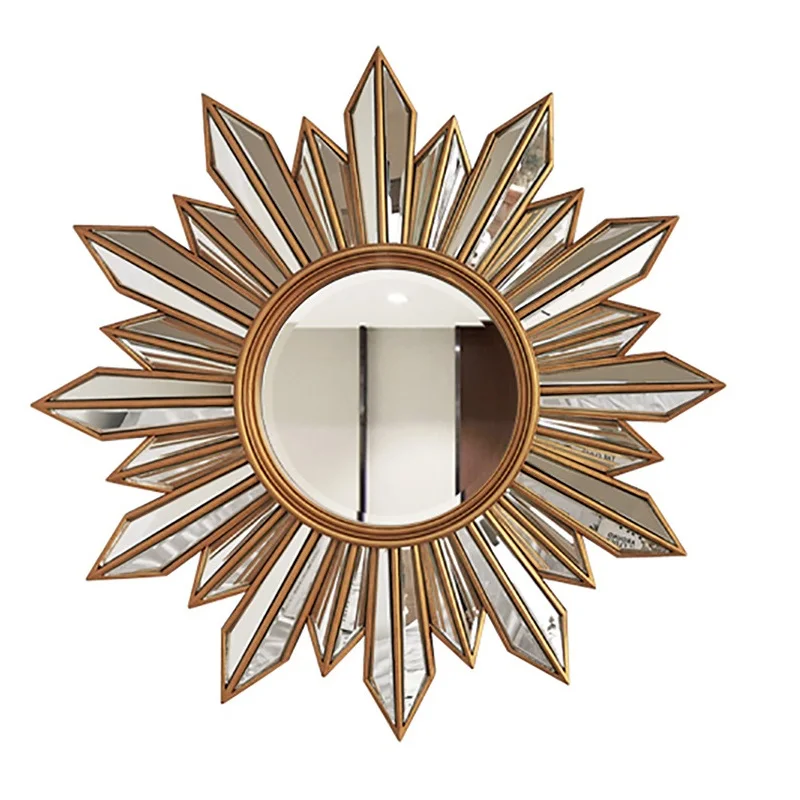 

American Retro Living Room Sofa Wall Decoration Mirror Hotel Bathroom Mirror Porch Wall Art Hanging Mirror