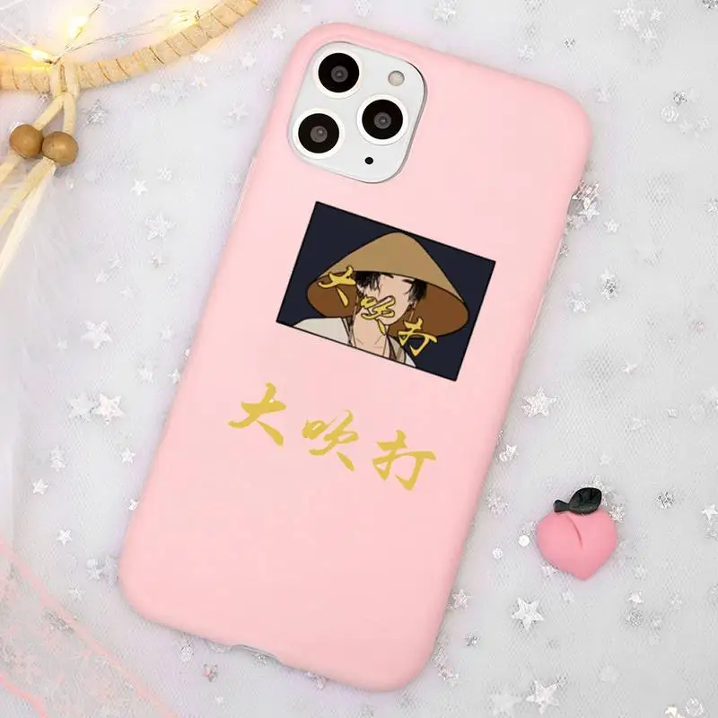 

Agust D suga Phone Case Candy Color Pink for iPhone 11 pro XS MAX 8 7 6 6S Plus X 5S SE 2020 XR