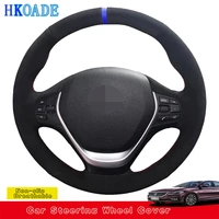 customize diy suede leather car steering wheel cover for bmw f20 2012 2018 f45 2014 2018 f30 f31 f34 2013 2017 f32 f33 f36