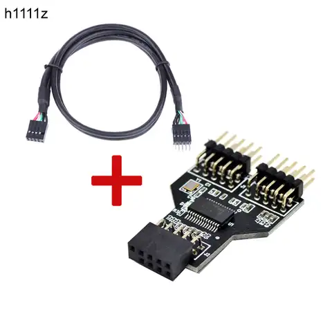 9pin USB разъем Женский 1-2 Мужской USB 2,0 разъем Настольный 9pin к 9pin адаптер для RGB сплиттер NZXT водяное охлаждение Bluetooth