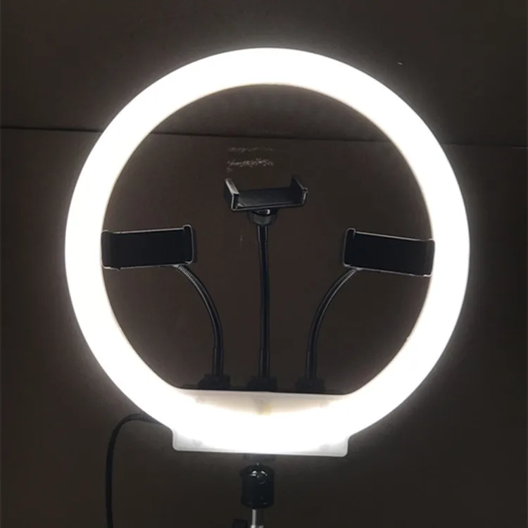 Светодиодный кольцевой светильник для селфи 35 см/14 дюймов с регулируемой
