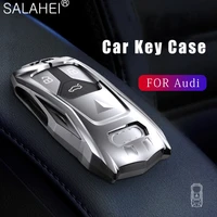 zinc alloy car remote key cover case holder for audi a4 b9 a5 a6l a6 s4 s5 s7 8w q7 4m q5 tt tts rs car styling accessories