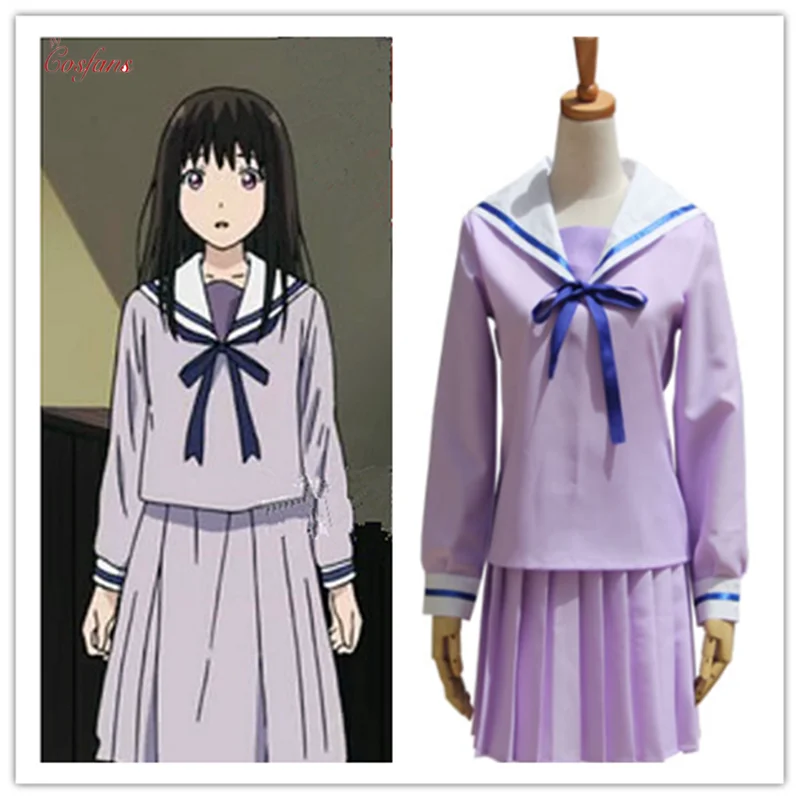 Аниме Noragami косплей Хэллоуин Необычные Iki Hiyori костюмы Топы и юбка для школьной