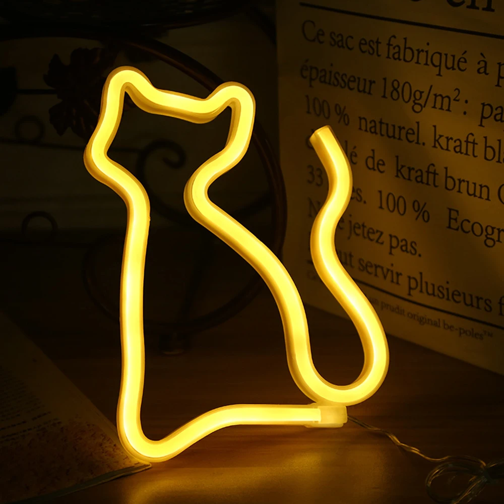 Светодиодный неоновый светильник с питанием от USB/аккумулятора цветной USB