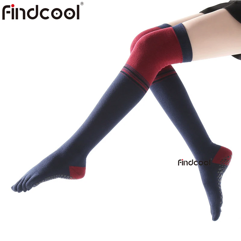 Findcool/женские носки выше колена с пятью пальцами нескользящие Гольфы | Женская