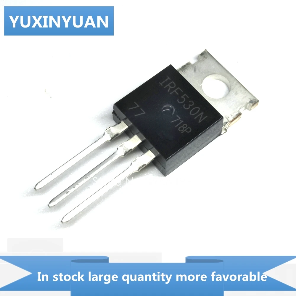 YUXINYUAN 5 шт./лот IRF530N IRF530 IRF 530N 530 TO220 в наличии | Интегральные схемы