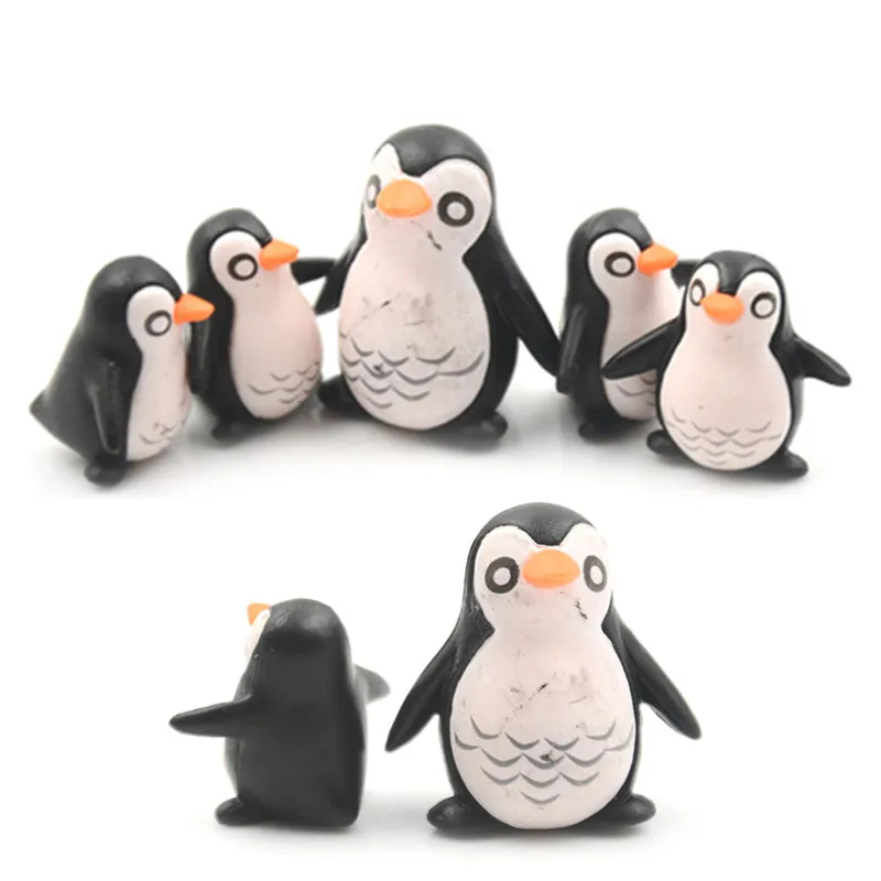 5 шт. милый мини зимний Пингвин миниатюрная фигурка рождественские фигурки DIY