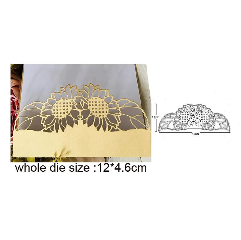 

Christmas Decorative border sunflowers bell Metal Cutting Dies Stencil Scrapbooking DIY Album Stamp Paper Card Embossing