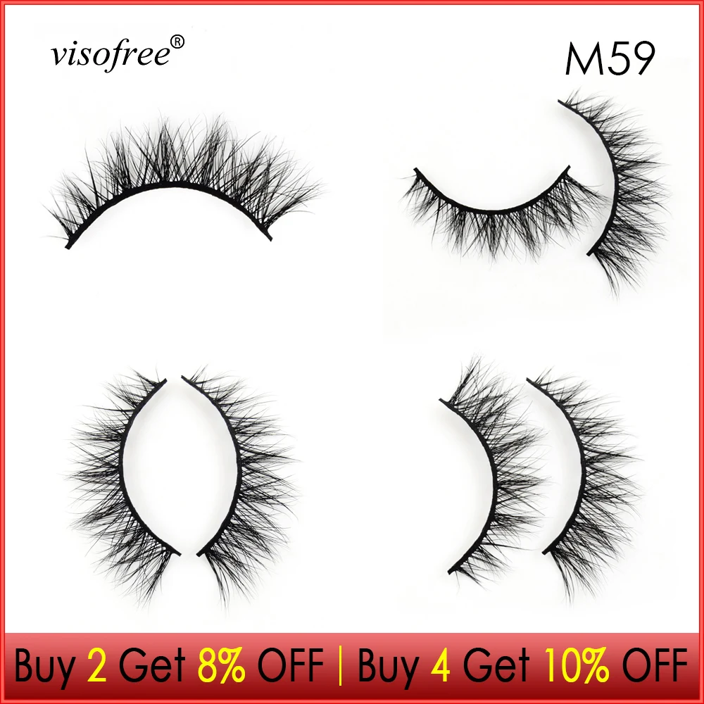 Ресницы Visofree 3D норковые ресницы Wispy крест кросс удлинитель ресниц натуральные