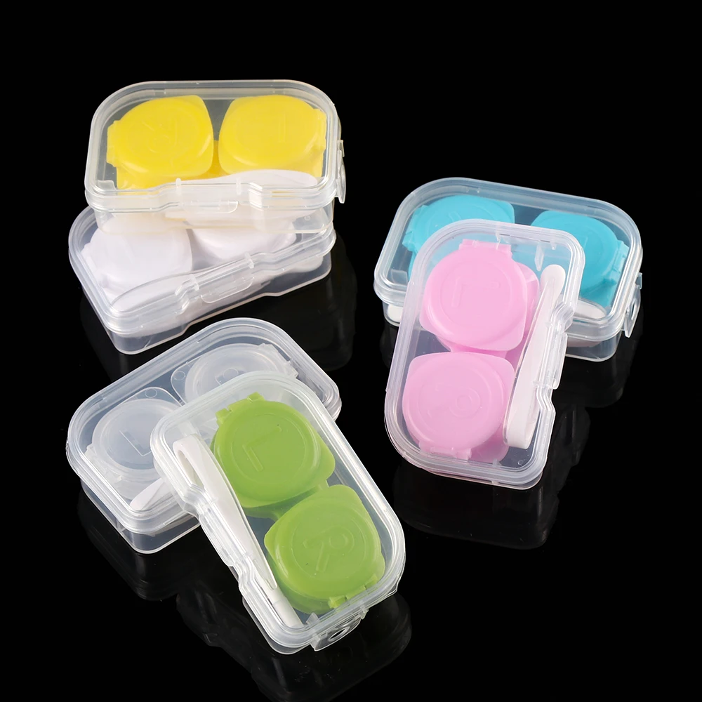 1/Новый Модный комплект из 2 предметов Карамельный цвет контактные линзы Чехол