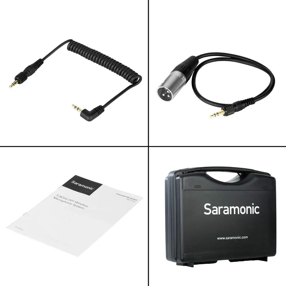 Saramonic Vmiclink5 Hi-Fi 5,8 ГГц 3-канальный блок питания с беспроводные ПЕТЛИЧНЫЕ микрофон Системы с передатчик и приемник для цифровых зеркальных камер и многое другое