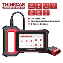 THINKCAR Thinkscan Plus S7 OBD2 Scanner ETS RESET Code Reader Professional Scan Tools Full System Car Diagnostic Tool free ship