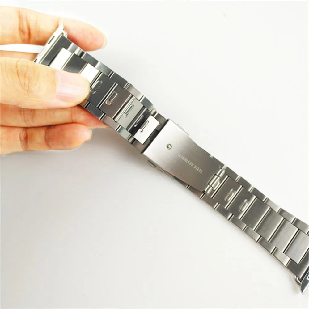 

Hand Removable Link Strap for Apple Watch Band Series 6 5 4 3 2 SE Simple Stylish Metal Bracelet for iWatch 40mm 44mm 38mm 42mm