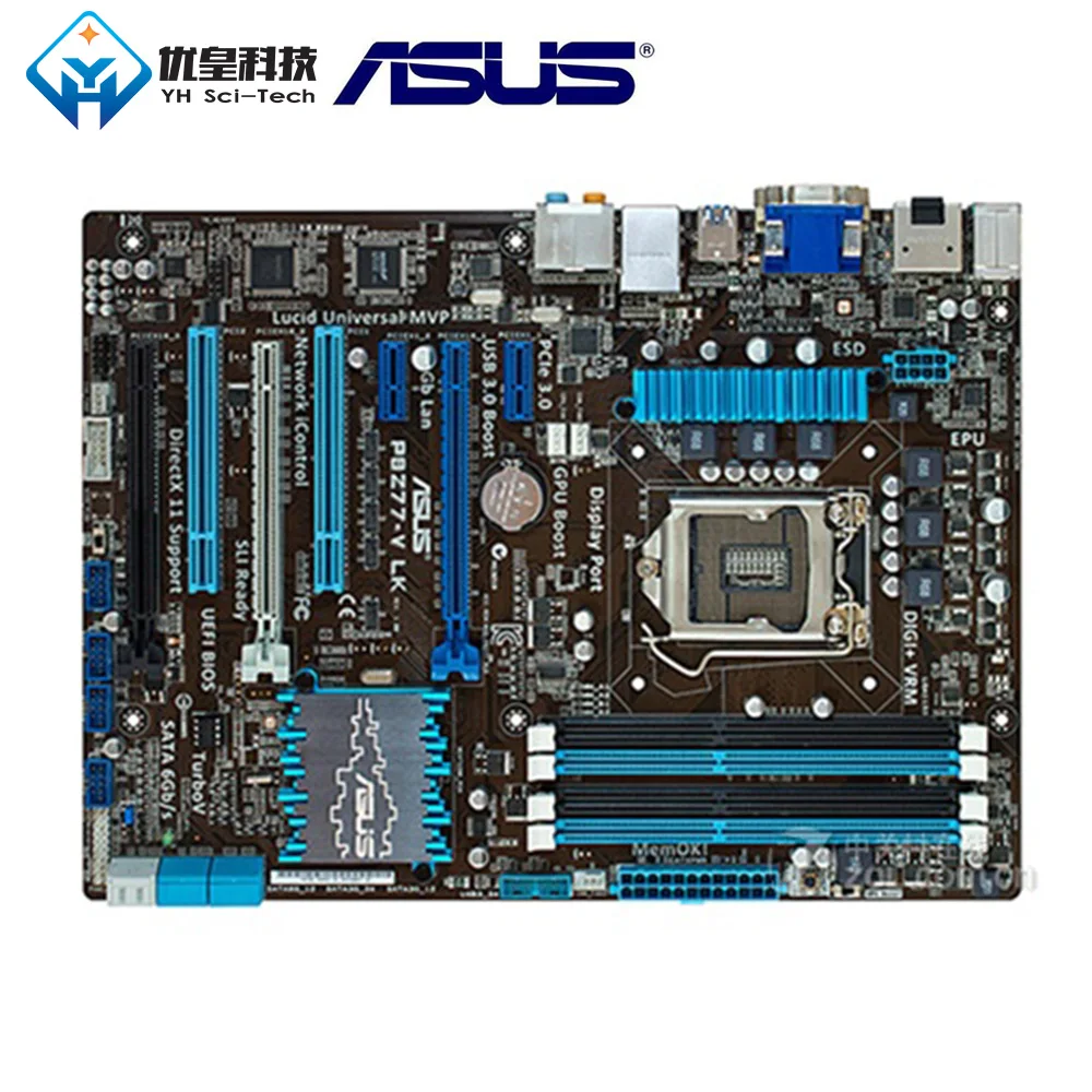 Asus P8Z77-V LK Intel Z77 Оригинальное используемое настольное гнездо для материнской платы LGA 1155 Core i7/i5/i3/Pentium/Celeron DDR3 32G ATX