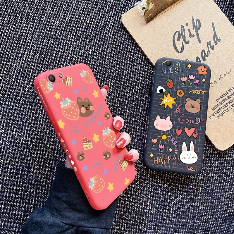 

Для OPPO A12 A12E A15 A15s A52 A71 A71K A59 чехол с милым мультяшным цветком маленьким монстром