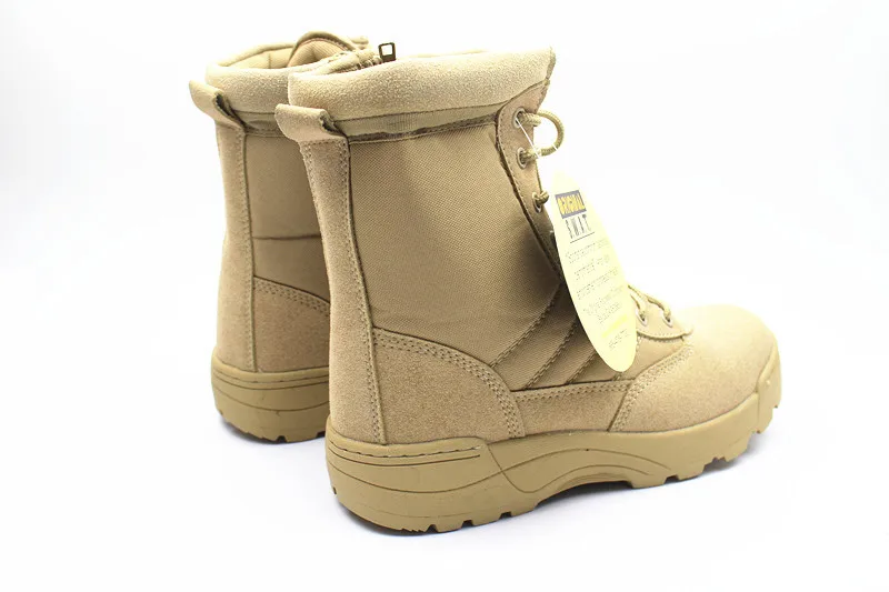 

Military Tactical Mens Boots Special Force Leather Waterproof Desert Combat Ankle Boot Army Work Men's Shoes Plus Size 36-46