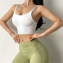 Sujetador deportivo de realce para mujer, Top corto de Fitness para gimnasio, Top transpirable, sujetador Sexy para correr, Yoga, ropa deportiva atlética, novedad de 2022 (1)