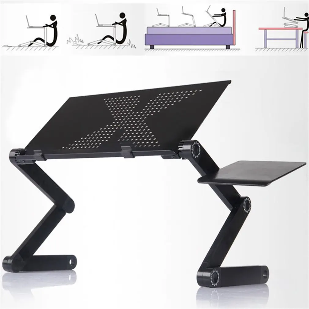 

0.48m Portable Foldable Aluminum Alloy Laptop Computer Notebook Table Stand Desk Bed Tray Enjoy Fun in Bed Sofa Table Carpet Law