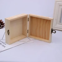 dropshipping unpainted wood jewelry box space saving ring earrings trinket case for table