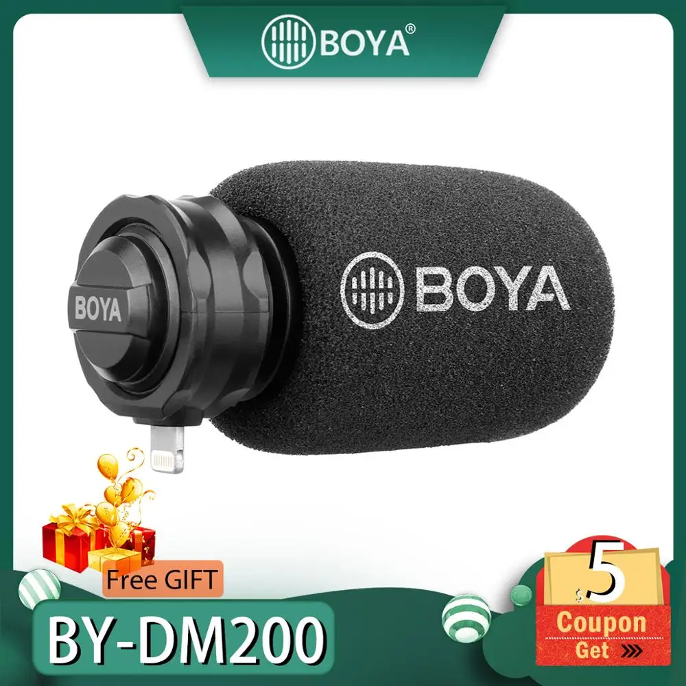 BOYA BY DM200 Lightning Стерео Микрофон X/Y для iPhone Xs Xr X 8 Plus iPad Air iPod Touch Apple MFI