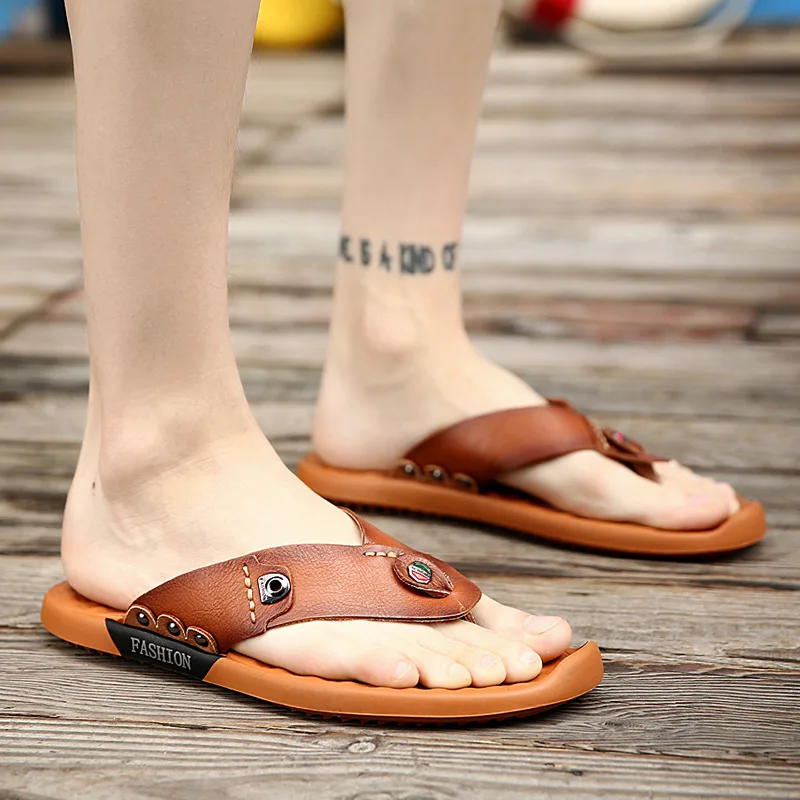 

Sandale Ete Homme Sandalias Hombre Verano Sandals For Men 2020 Leather Outdoor Sandles Summer Shoes Beach Water Transpirables