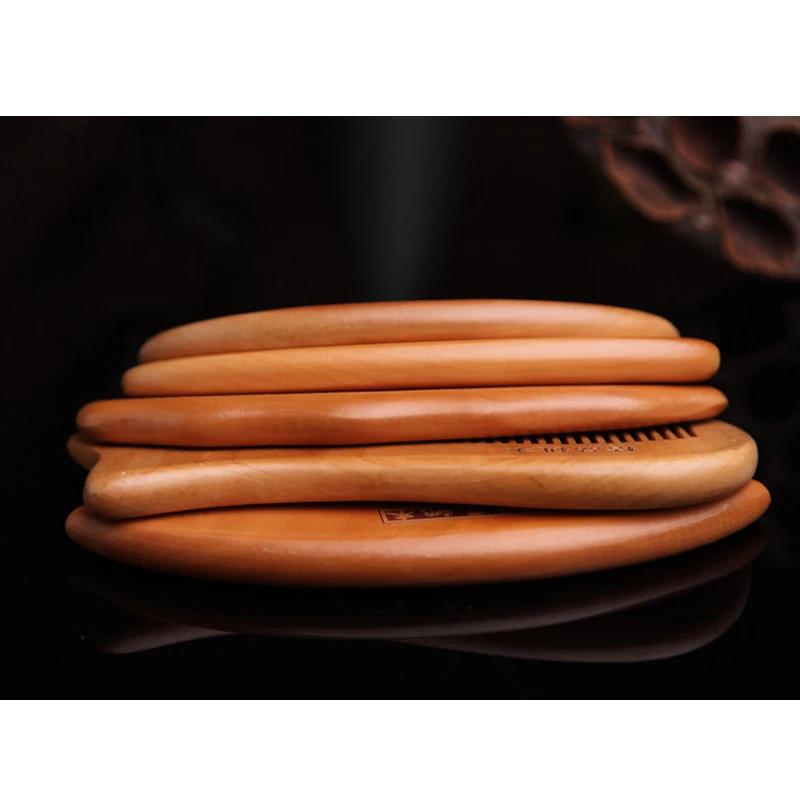 Натуральная расческа персикового дерева 1 шт. антистатические закрывающие зубы