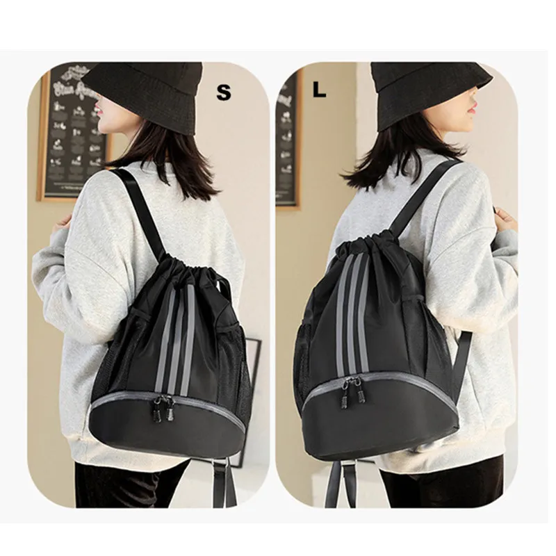 Women's Sports Bags Training Gym Large Female Nylon Cycling Yoga Soccer Ball Drawstring Fitness Basketball For Men's Backpacks