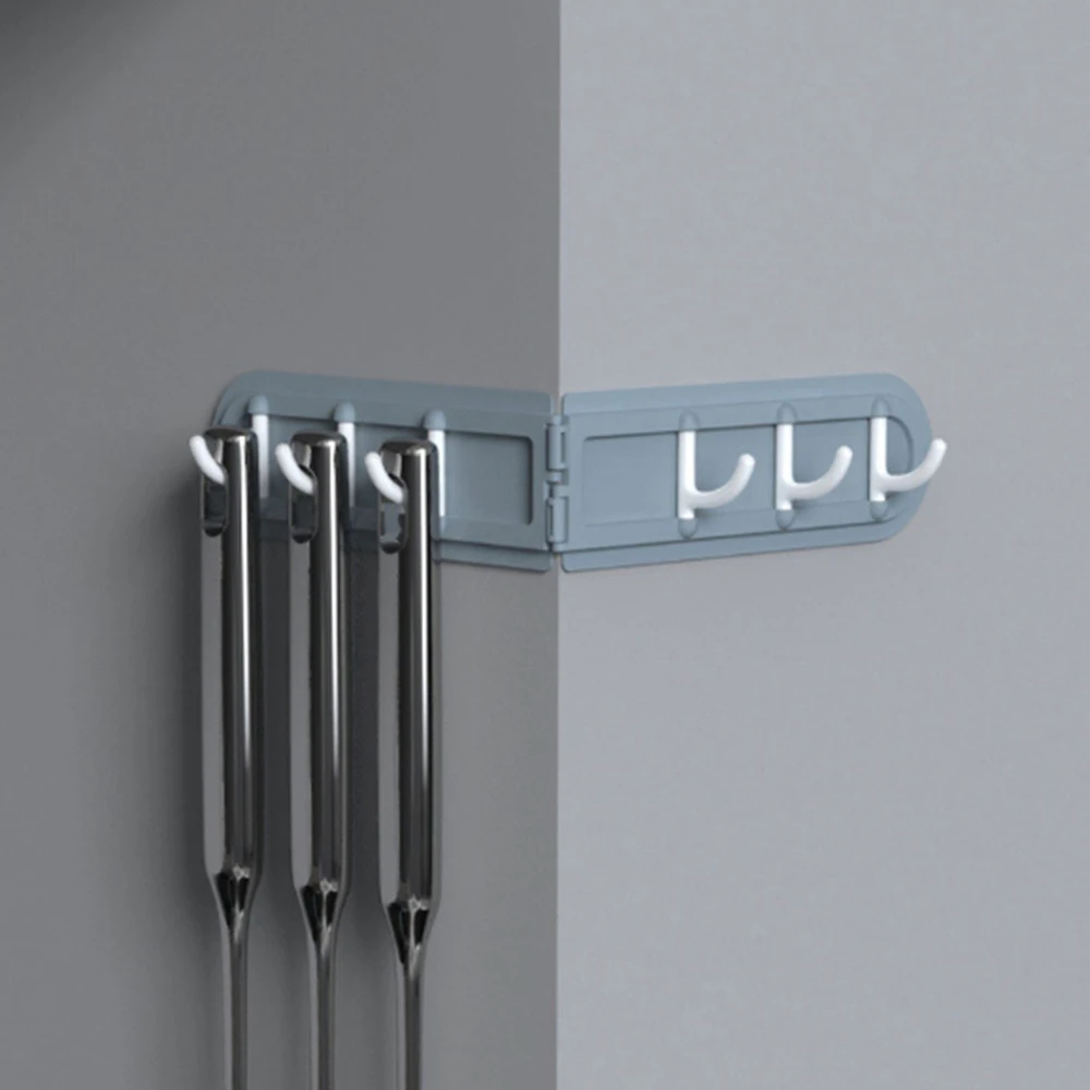 

6 Row Angle Hook Free Punching Kitchen Bathroom Wall Storage Hook Home Seamless Coat Hook Hook Home Accessories Nordic Style