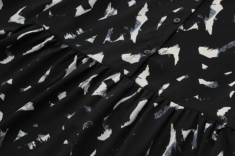 Большие размеры шифоновые платья для женщин модные и повседневные осенние