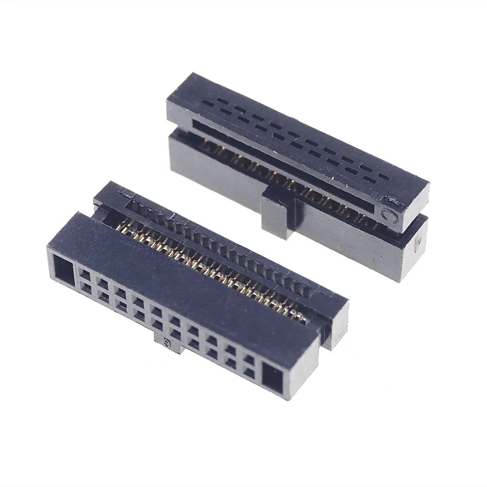 20 Pcs 0.050&quot 1.27mm Pin Dual Row IDC Connector 2x10 P Position Rectangular Female Socket Receptacle Ribbon Cable | Обустройство
