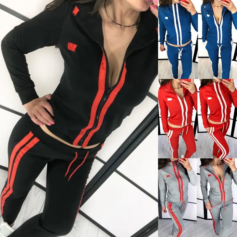 Женский спортивный костюм Loozykit Осенний сексуальный комплект из двух предметов