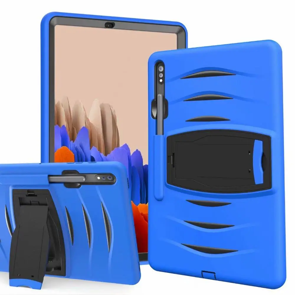 Case For Samsung Galaxy Tab S7 Plus 12.4 T970 T975 2020 Tablet Heavy Duty Rugged Kids Shockproof Pen slot Cover Kickstand+pen
