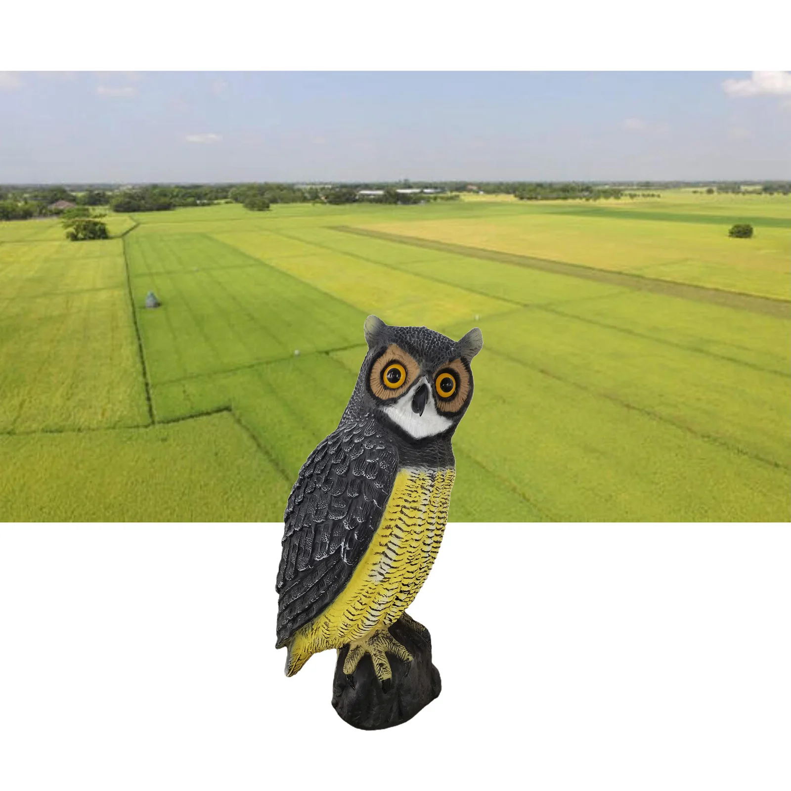 

Garden Scarecrow Owl Statue Plastic Scarecrow Decoy Pest Control Outdoor Decor