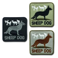 shepherd sheep dog patches high quality embroidered creativity badge hook loop armband 3d stick on jacket backpack stickers