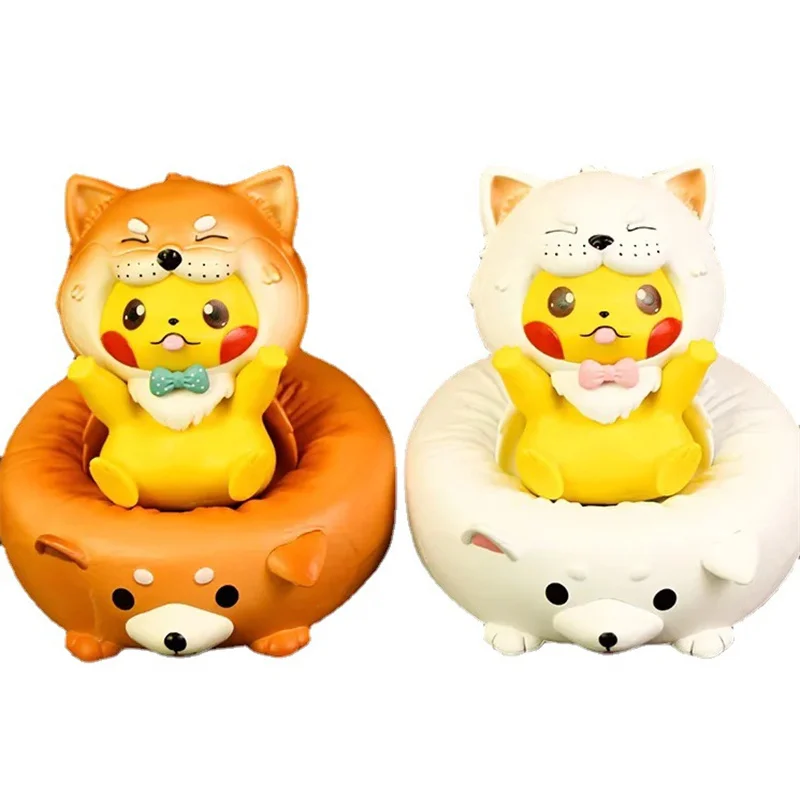 

Cute Car Ornaments Cosplay Shiba Inu Pokemon Pikachu Anime Characters Action Christmas Gifts For Children Doll Toy Pokemon Game