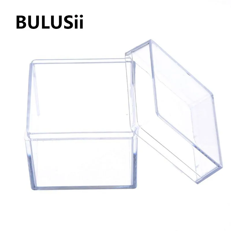 Прозрачный акриловый 5-сторонний ящик для хранения ювелирных изделий квадратный