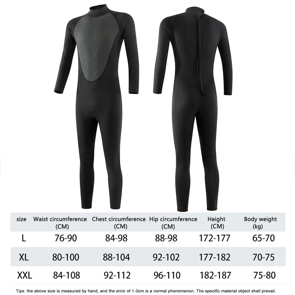 

Newly Men Full Bodysuit Wetsuit 3MM Diving Suit Stretchy Swimming Surfing Snorkeling Elastic Warm