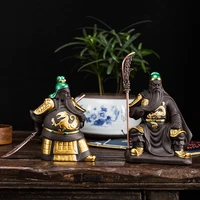 wu caishen guan gong lord guan the second purple tea ornaments tea set boutique tea table decoration clay tea pet mini tea set