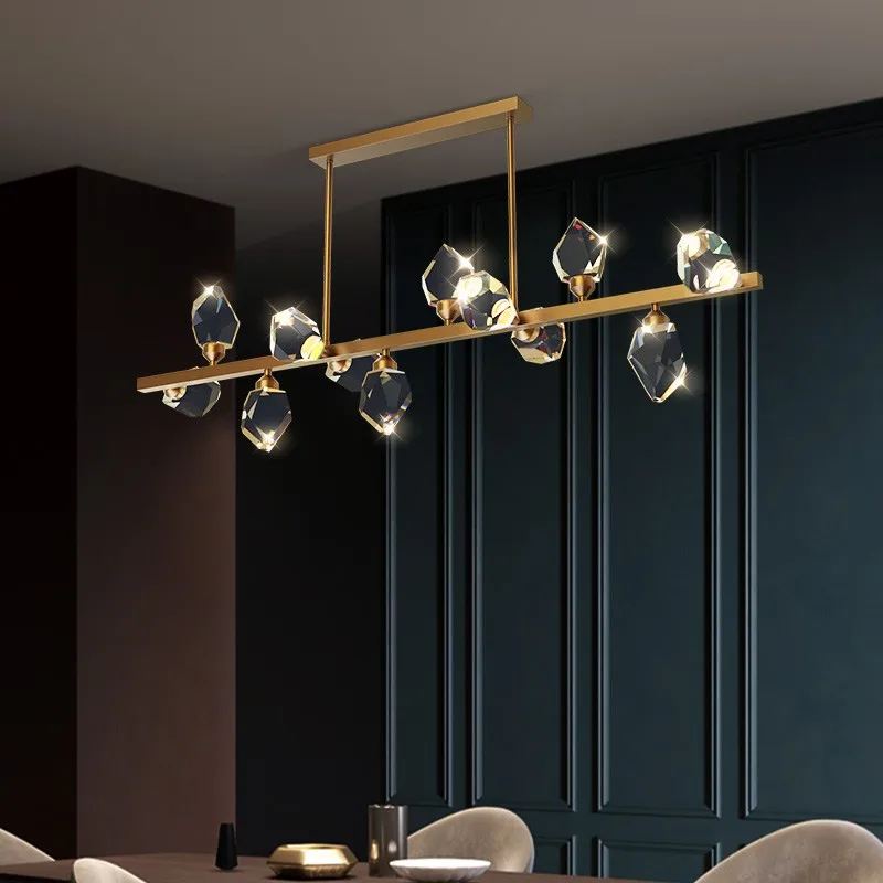 Luxury Living Room Crystal Chandelier Gold Lighting AC110V 220V Cristal Suspension Luminare Dining Fixtures Bedroom Lamp
