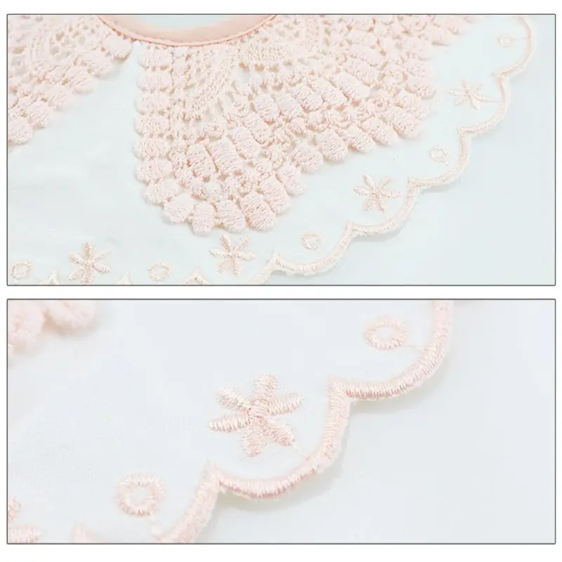 Детский нагрудник кружевное цветочное украшение слюнявчик нагрудники для