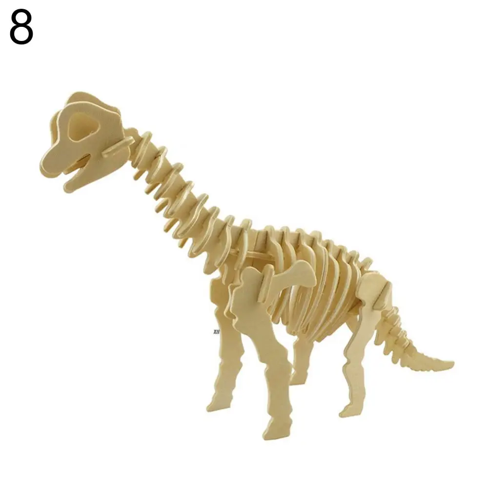 

Funny 3D Simulation Dinosaur Skeleton Puzzle DIY Wooden Educational Toy for Kids