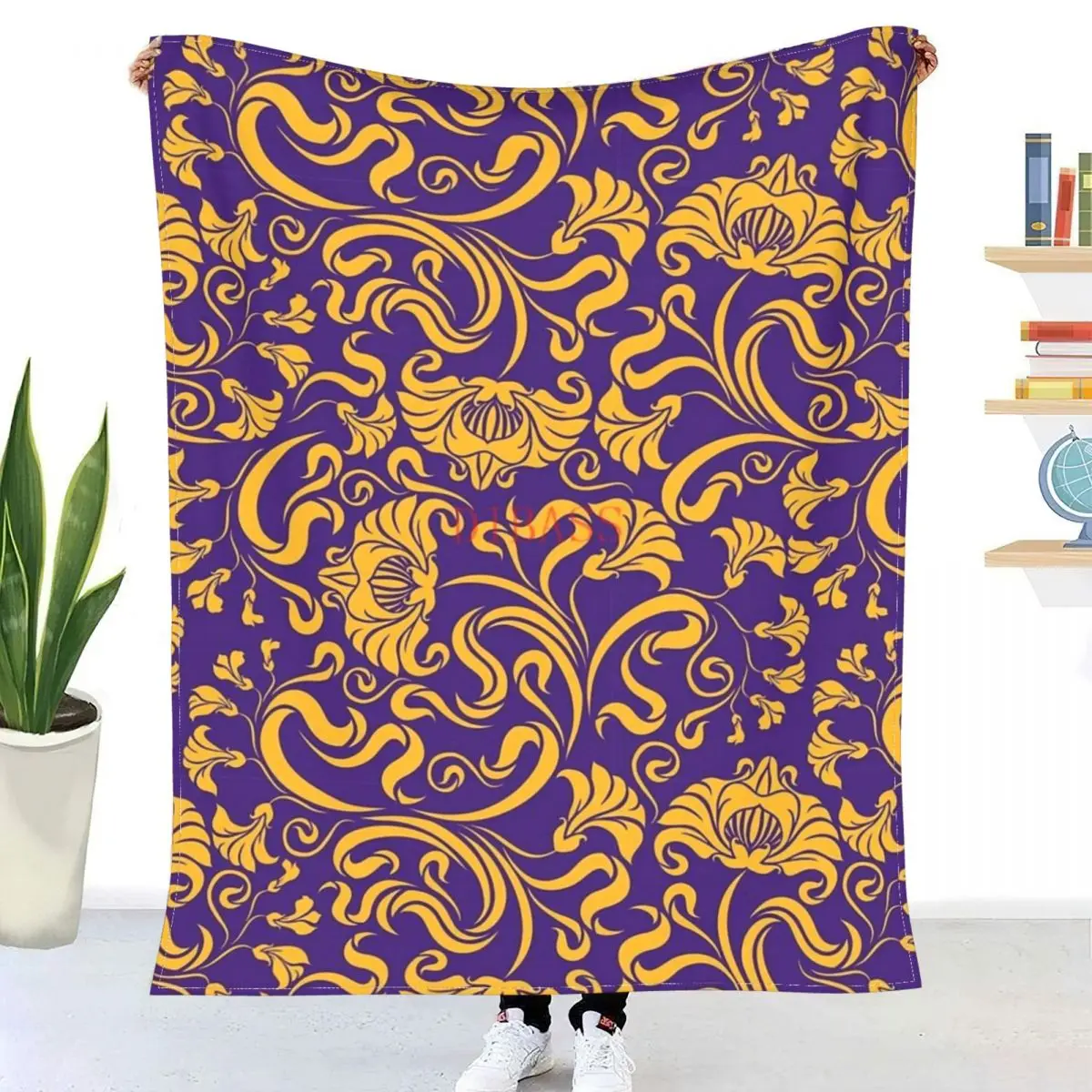 

Louisiana - Floral Reversed 3D Printed Flannel Throw Blanket Bedspread Sofa blankets